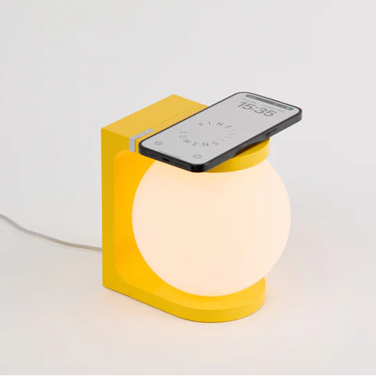 Yellow Globe Light with Charging Top