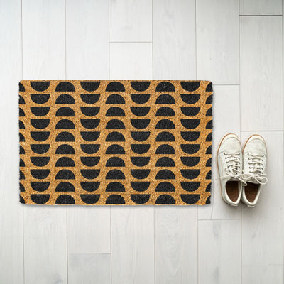 Half Circle Pattern Doormat with Shoes