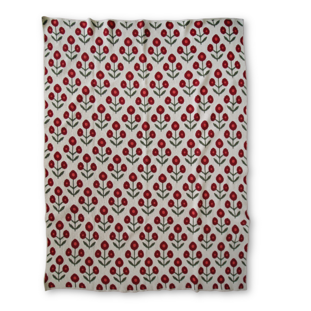 Modern Blockprint Throw