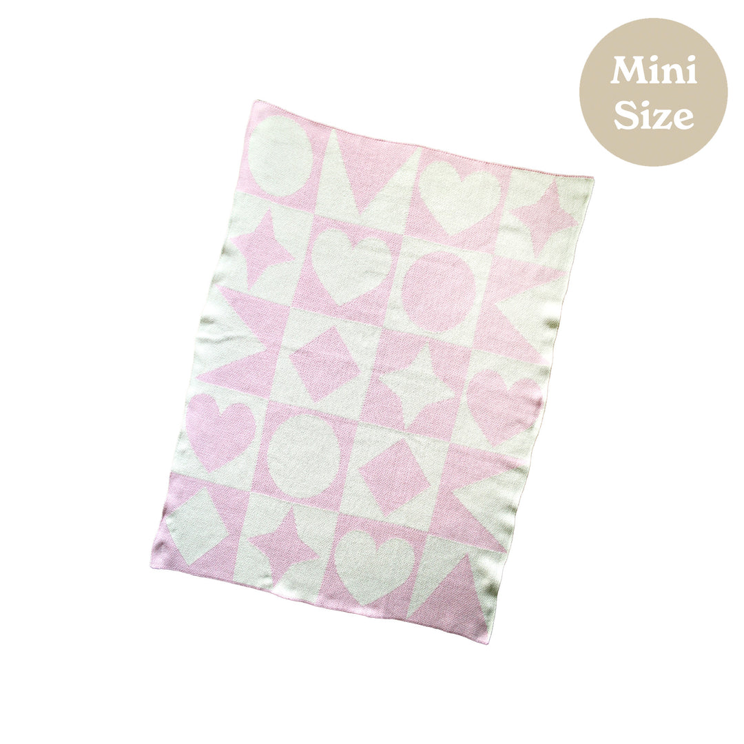 Shape Parade Mini- Pink Baby Blanket