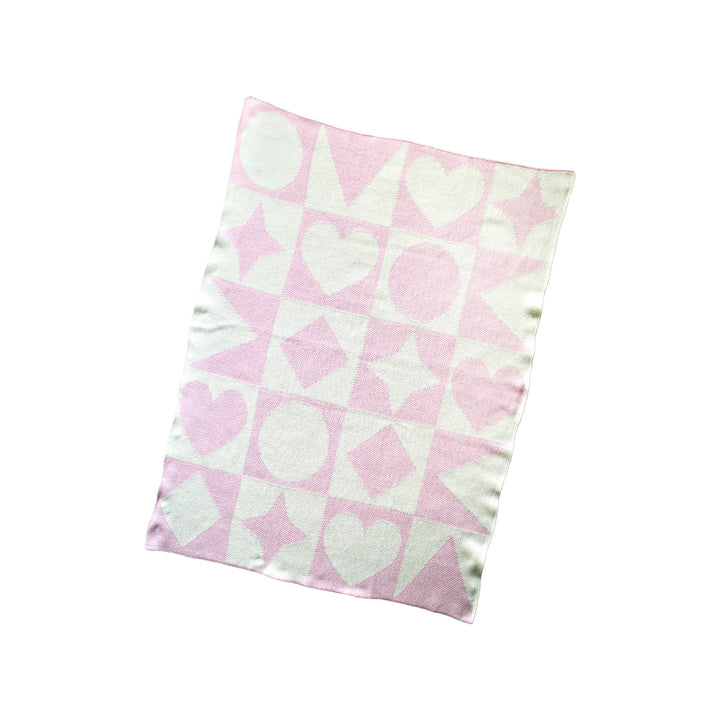 Shape Parade Mini- Pink Baby Blanket