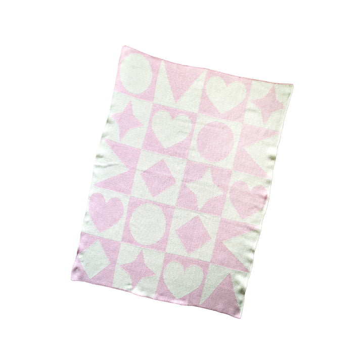 Shape Parade Mini- Pink Baby Blanket