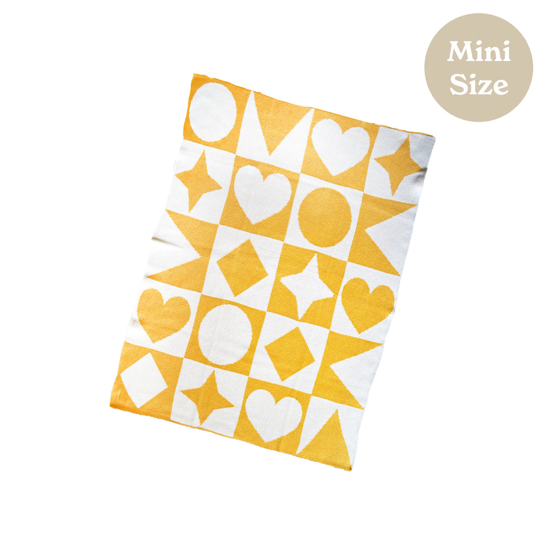 Shape Parade Mini- Sunny Yellow Baby Blanket