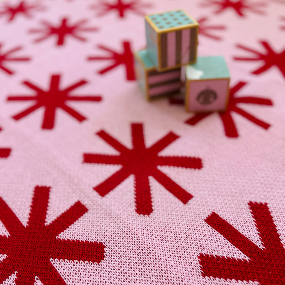 Red and Pink MCM Baby Blanket