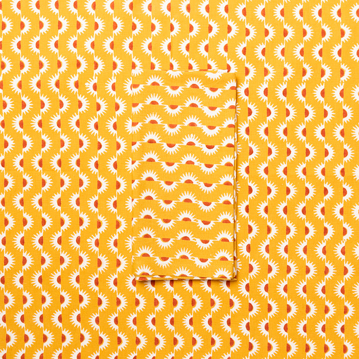 Goldenrod Suns Tea Towel