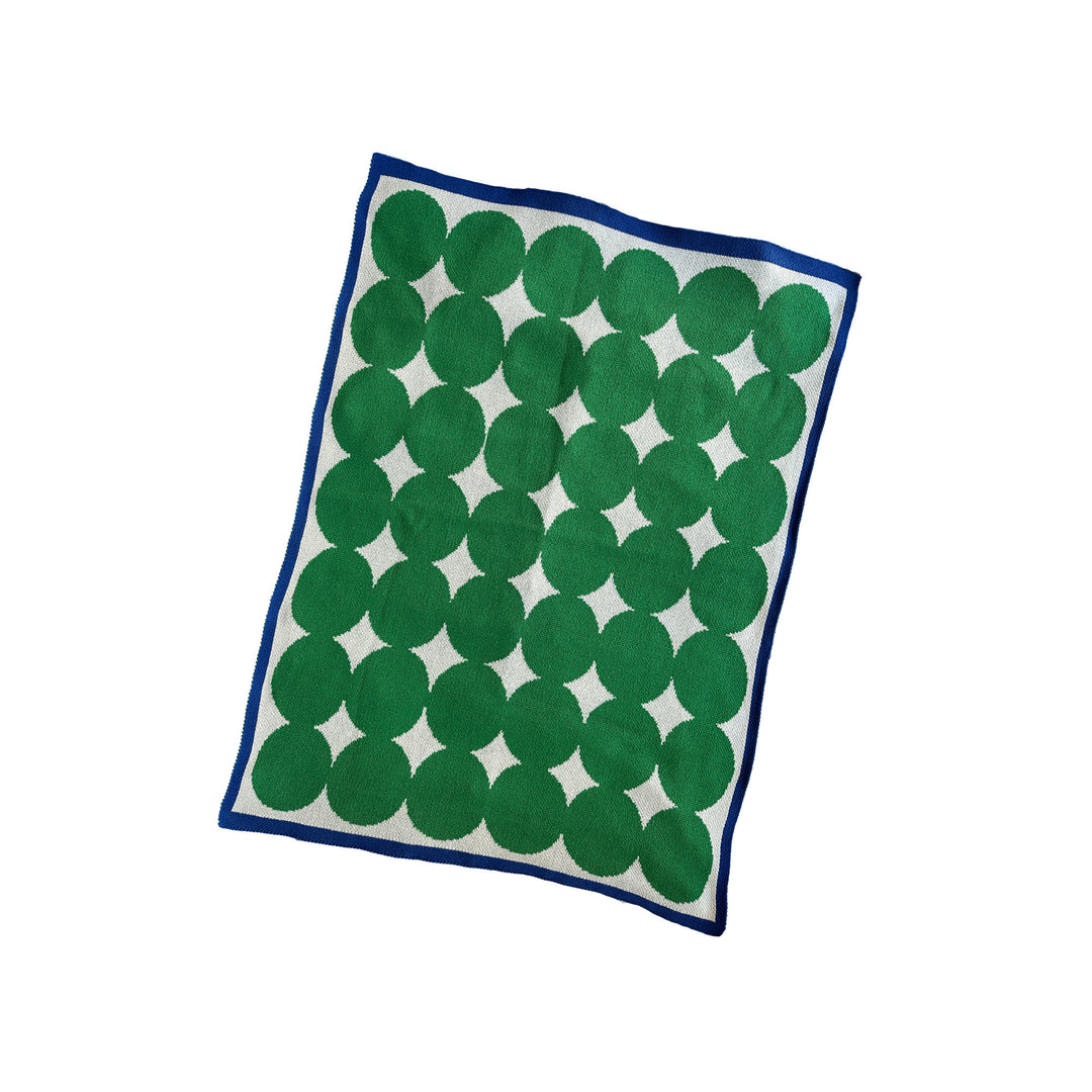 Green Modern Big Dots Baby Blanket