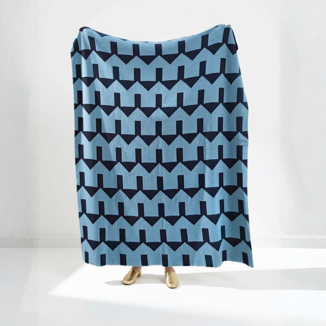 The Happy Habitat Throw- Blues