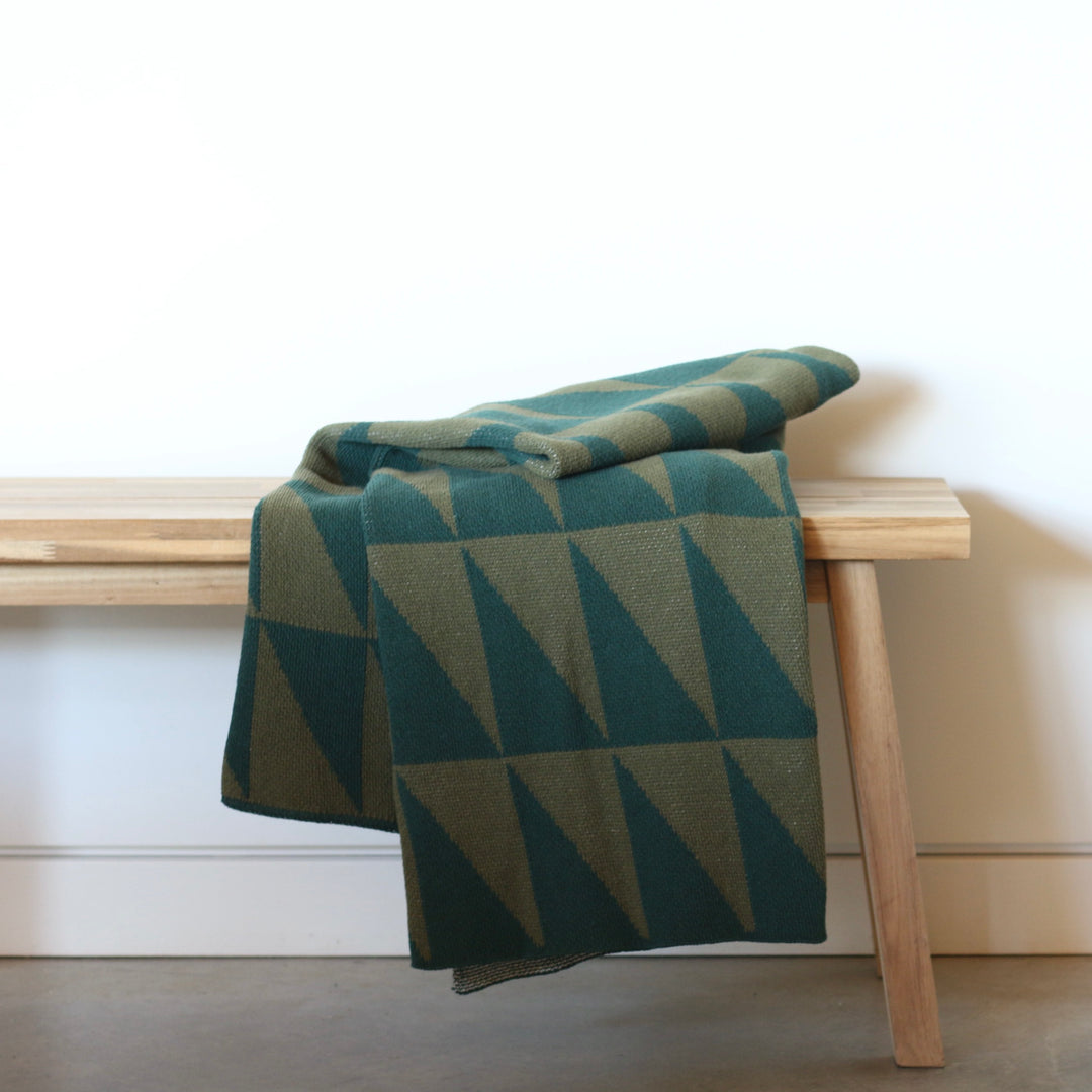 Alpine Throw Blanket in Greens