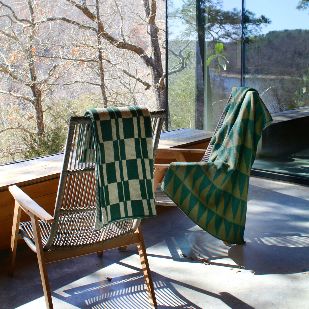 Otto Throw Blanket in Green