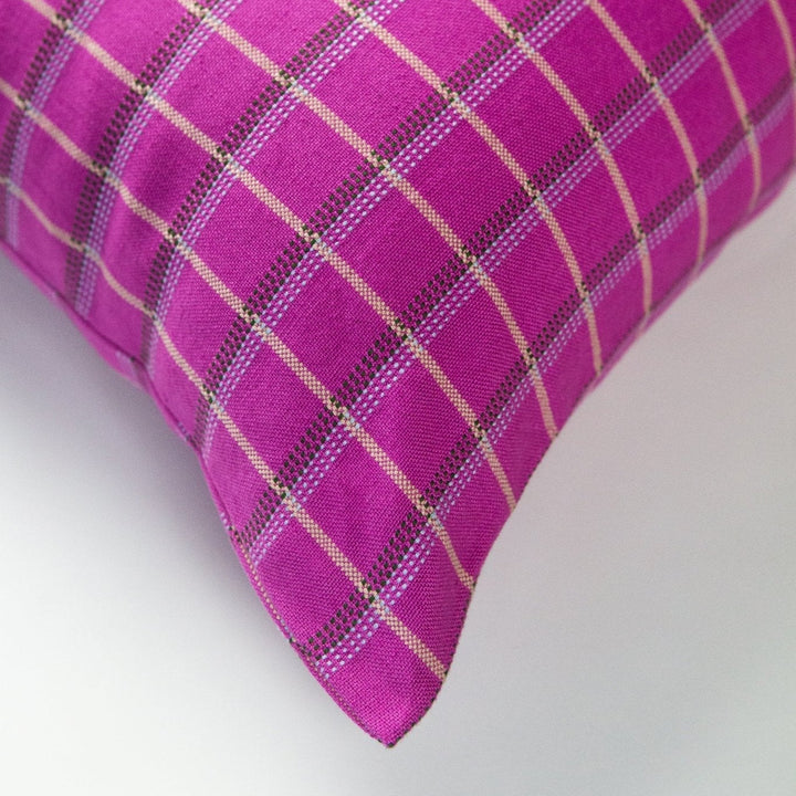 San Lucas Pink Plaid Pillow