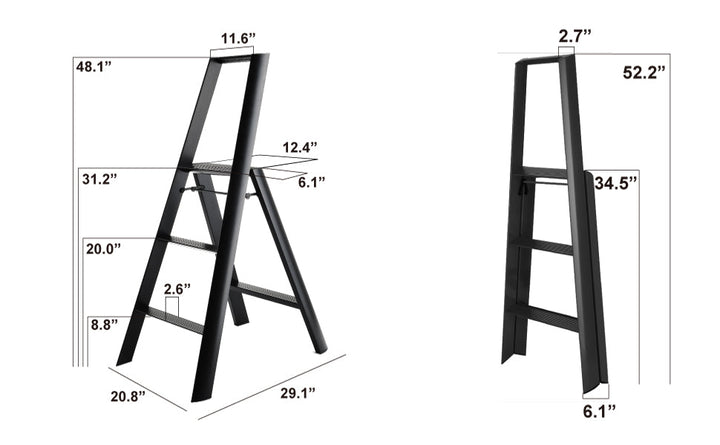 lucano step ladder 3-step WHITE