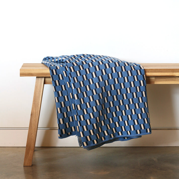 Pixel Throw Blanket in Blues