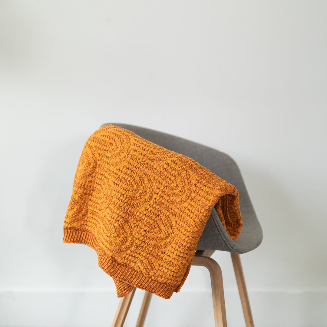 Orange Textured Throw