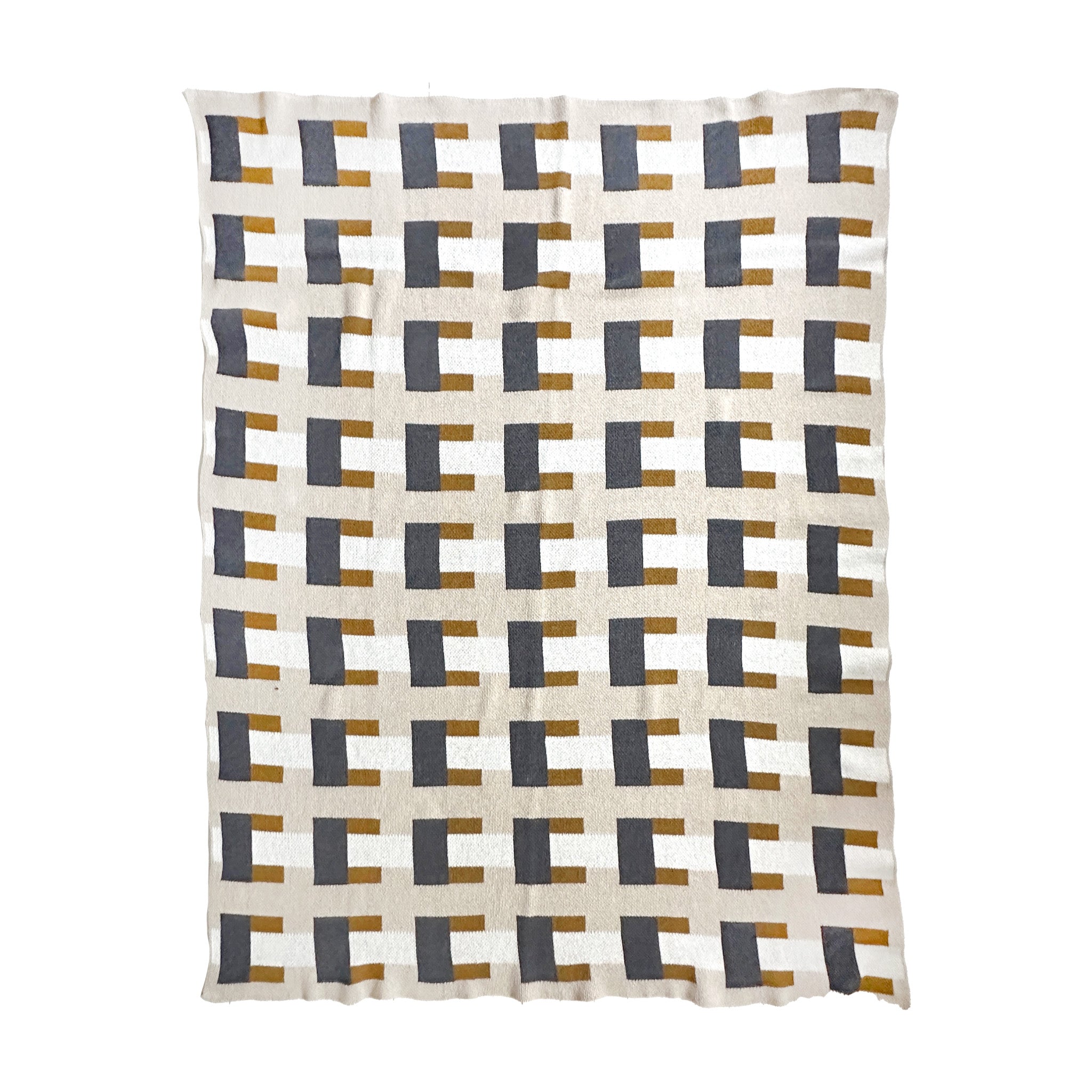 Over & Under Throw Blanket in Ochre – Happy Habitat
