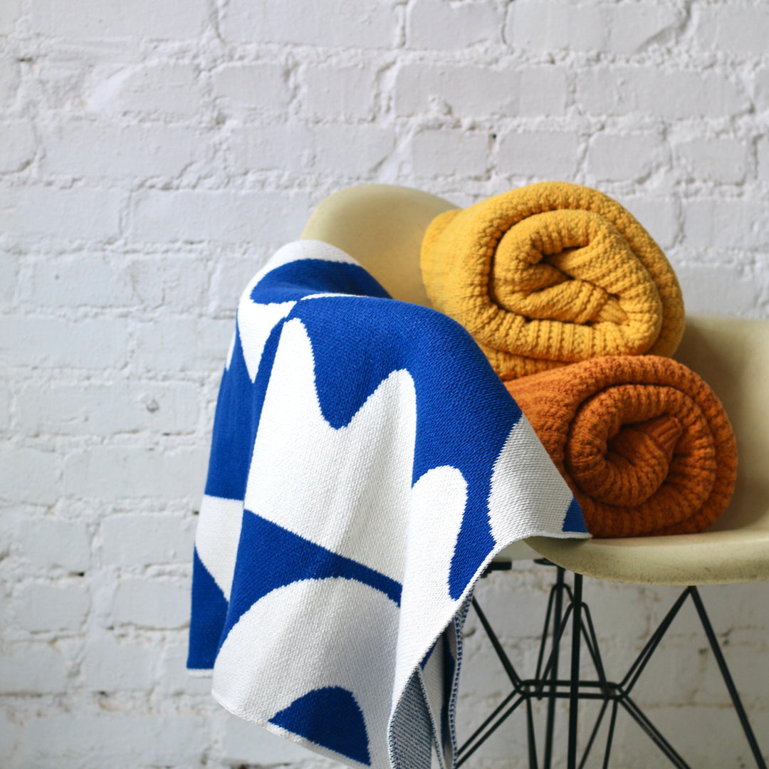 Wiggle Room Throw in Royal Blue